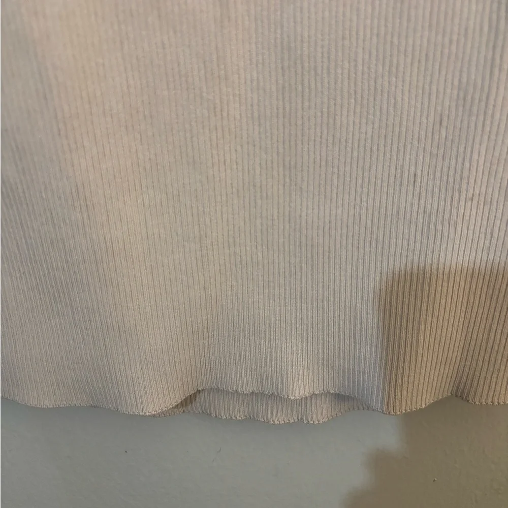 SER.O.YA Cream Ribbed Slip Dress - Picture 3 of 6